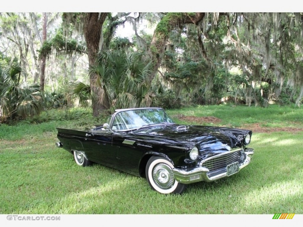 Raven Black 1957 Ford Thunderbird Convertible Exterior Photo #138702270