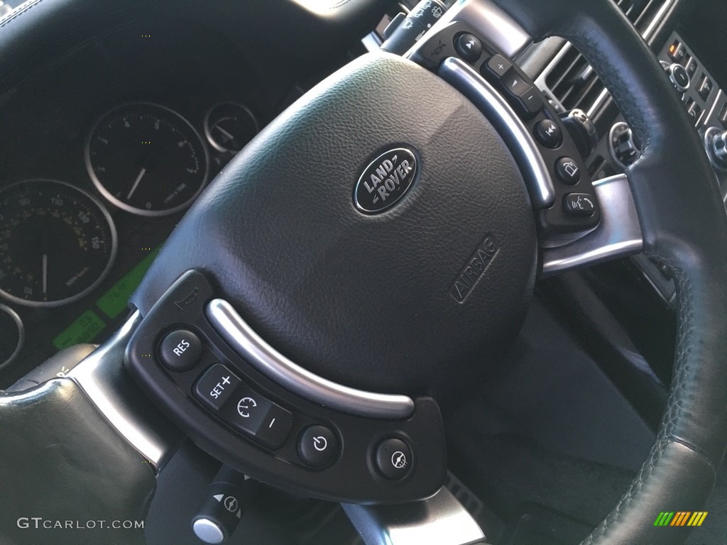 2009 Land Rover Range Rover HSE Jet Black/Jet Black Steering Wheel Photo #138705765