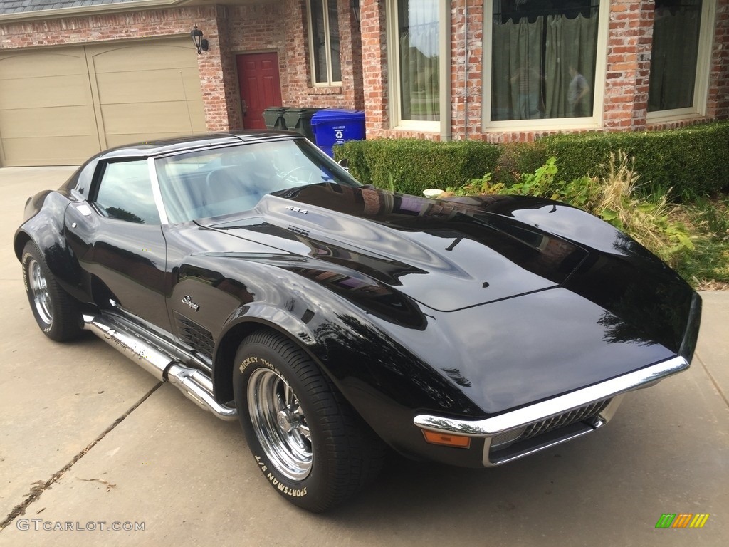 1970 Corvette Stingray Sport Coupe - Black / Black photo #14