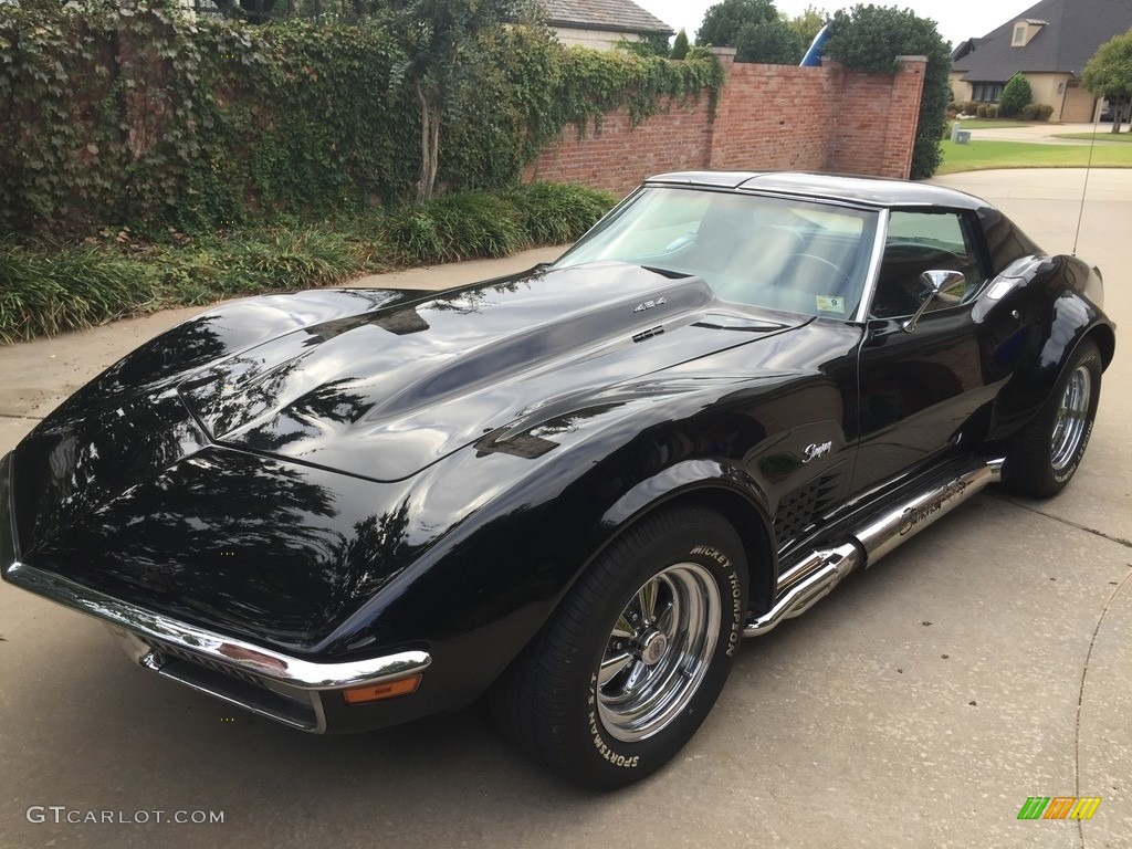 1970 Corvette Stingray Sport Coupe - Black / Black photo #15