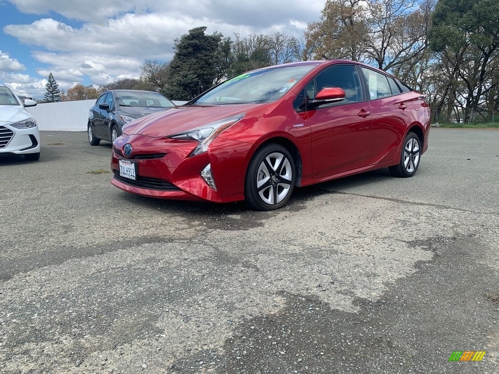 2016 Prius Three Touring - Hypersonic Red / Black photo #2