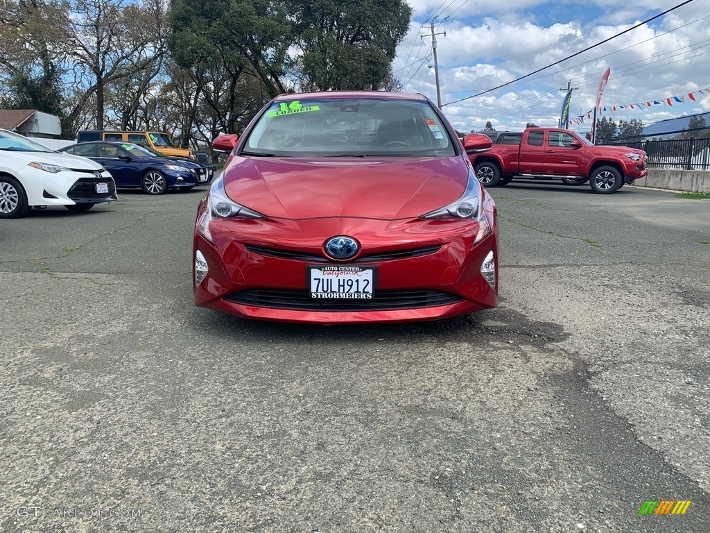 2016 Prius Three Touring - Hypersonic Red / Black photo #8