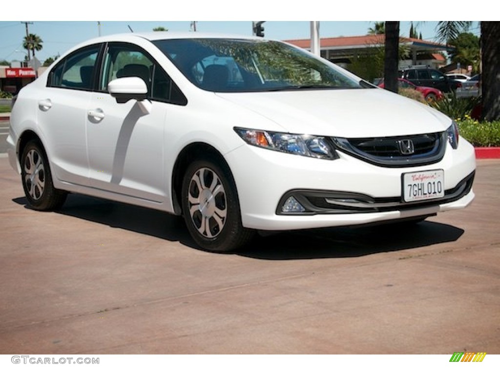 White Orchid Pearl 2014 Honda Civic Hybrid Sedan Exterior Photo #138709140