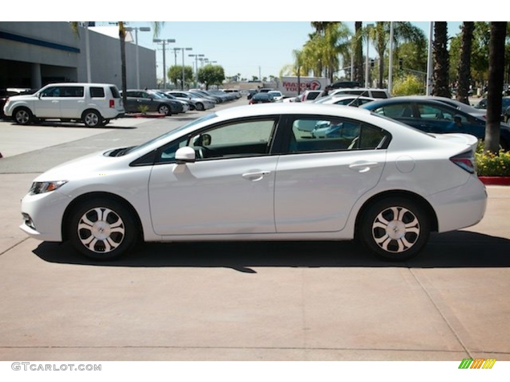 White Orchid Pearl 2014 Honda Civic Hybrid Sedan Exterior Photo #138709275