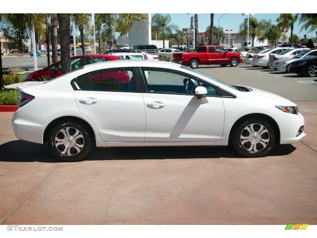 White Orchid Pearl 2014 Honda Civic Hybrid Sedan Exterior Photo #138709329