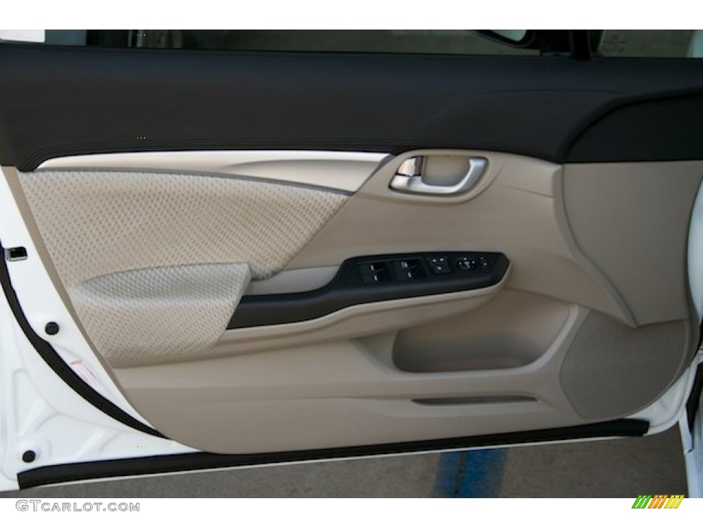 2014 Honda Civic Hybrid Sedan Beige Door Panel Photo #138709572
