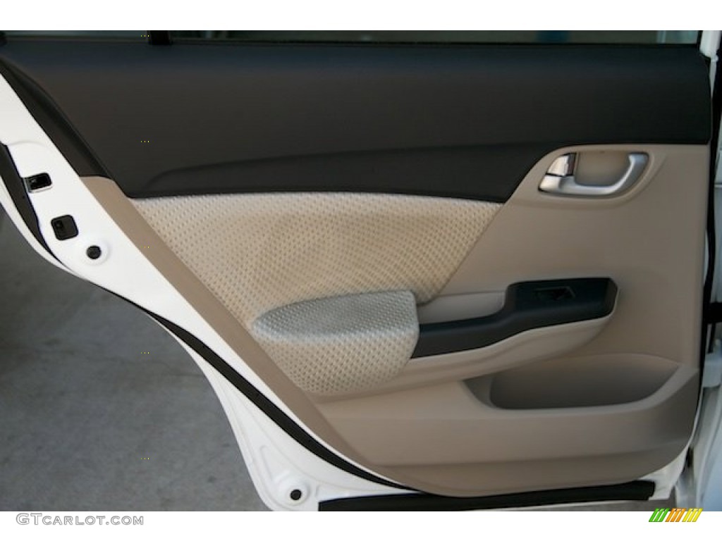 2014 Honda Civic Hybrid Sedan Beige Door Panel Photo #138709587