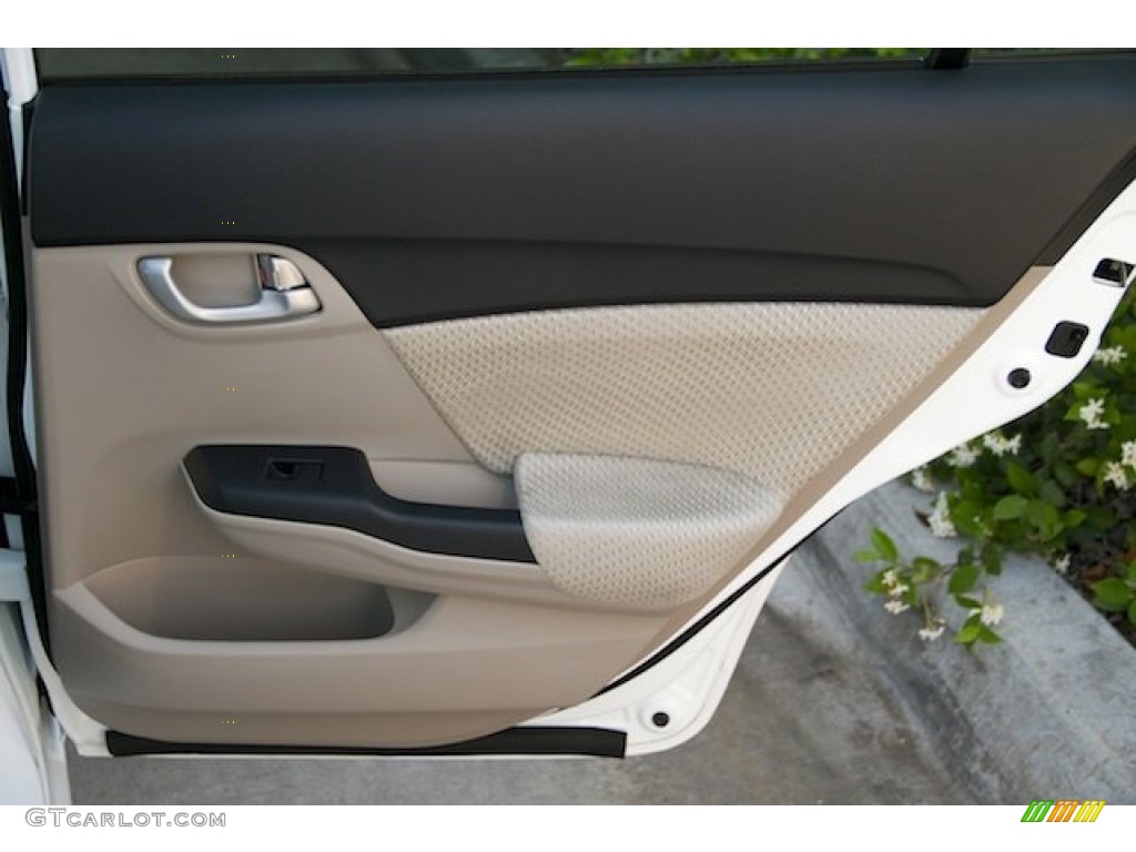 2014 Honda Civic Hybrid Sedan Beige Door Panel Photo #138709605