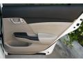 Beige 2014 Honda Civic Hybrid Sedan Door Panel