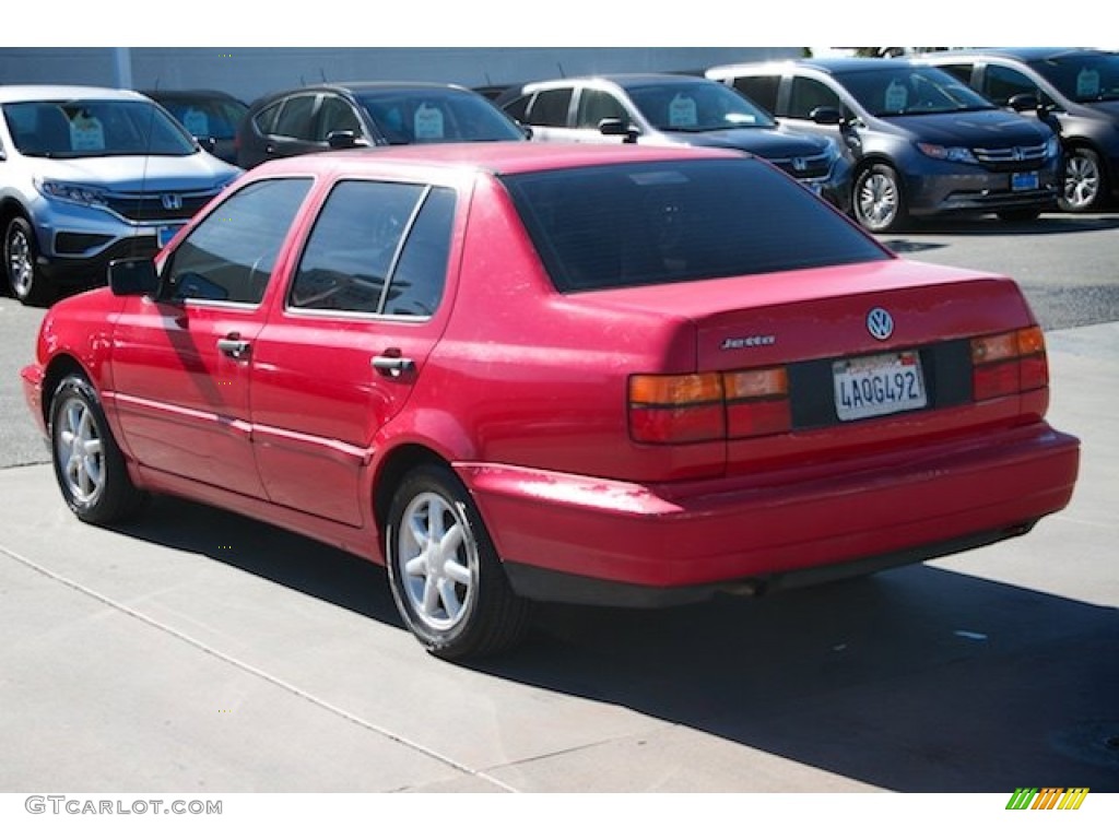 1998 Jetta GLS Sedan - Tornado Red / Black photo #2