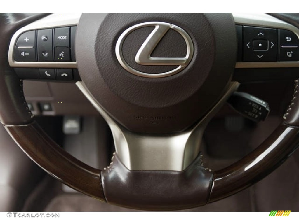 2016 Lexus ES 300h Hybrid Flaxen Steering Wheel Photo #138711501