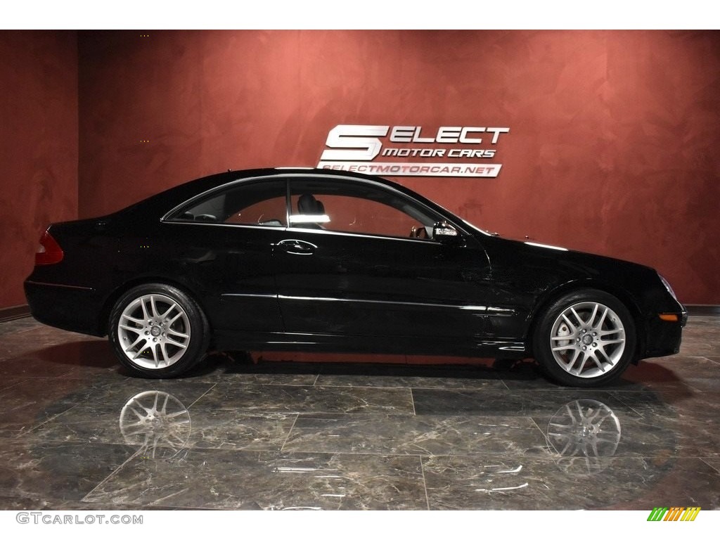 2009 CLK 350 Coupe - Black / Black photo #4