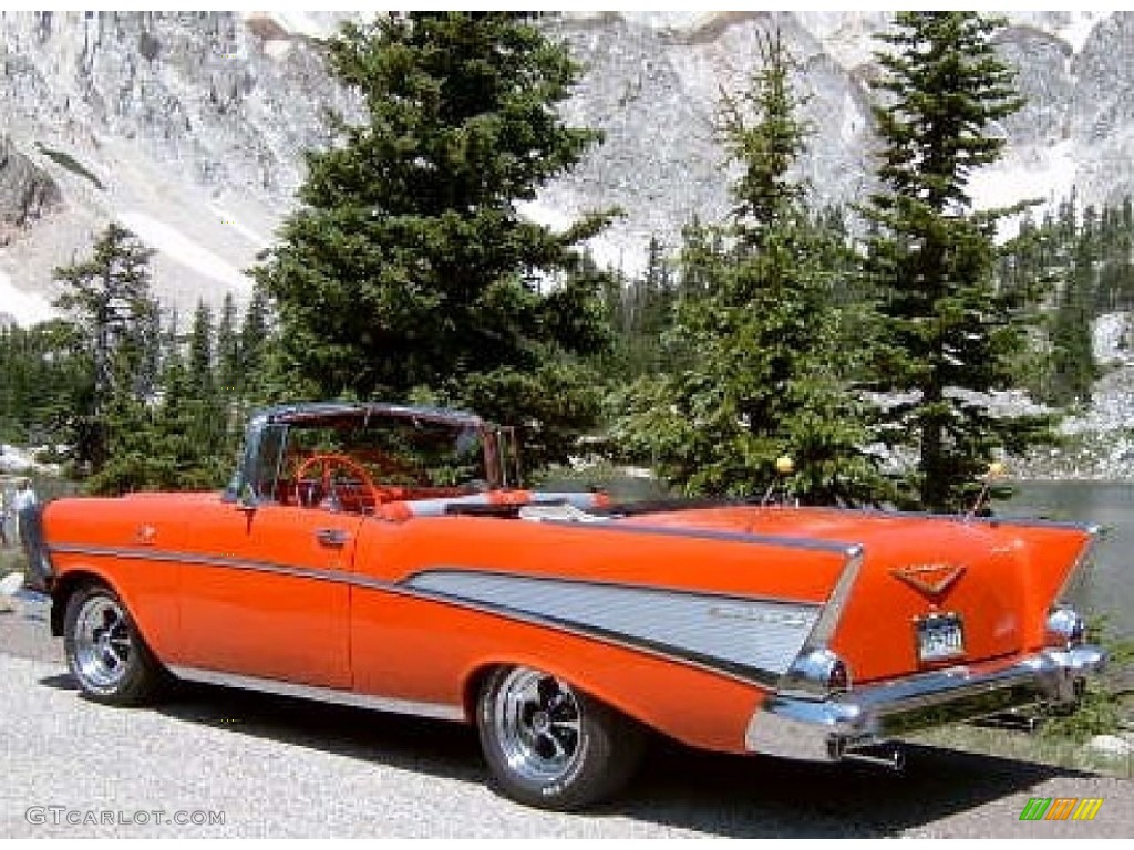 1957 Bel Air Convertible - Vermillion Red / Red/Silver photo #2