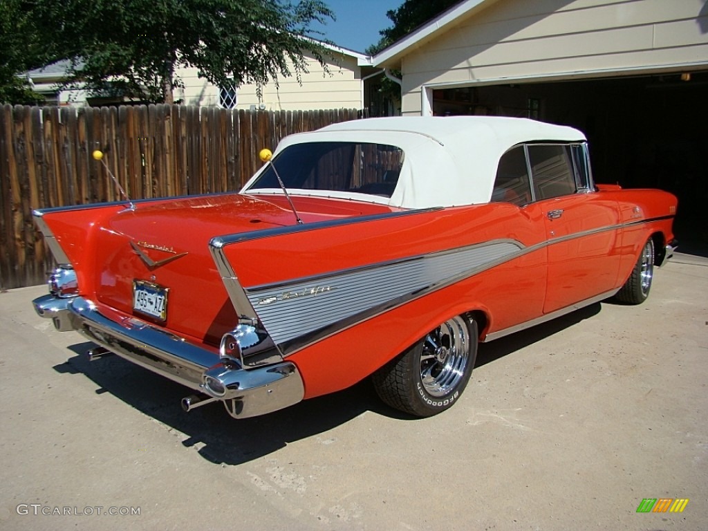 1957 Bel Air Convertible - Vermillion Red / Red/Silver photo #5