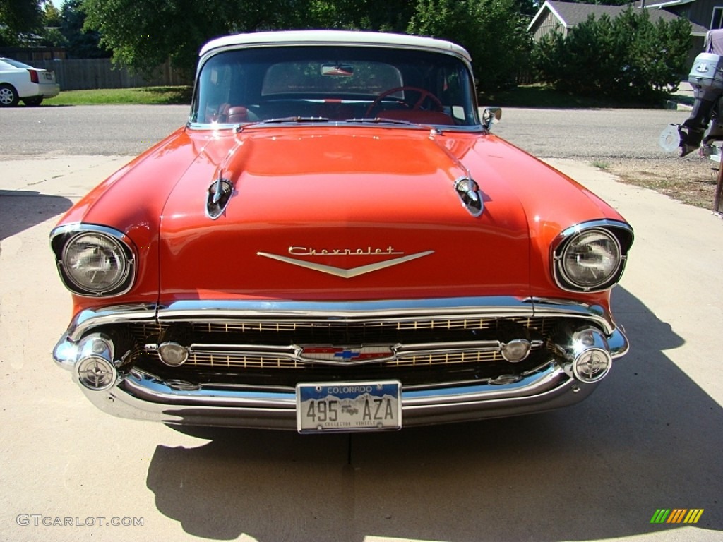 1957 Bel Air Convertible - Vermillion Red / Red/Silver photo #7
