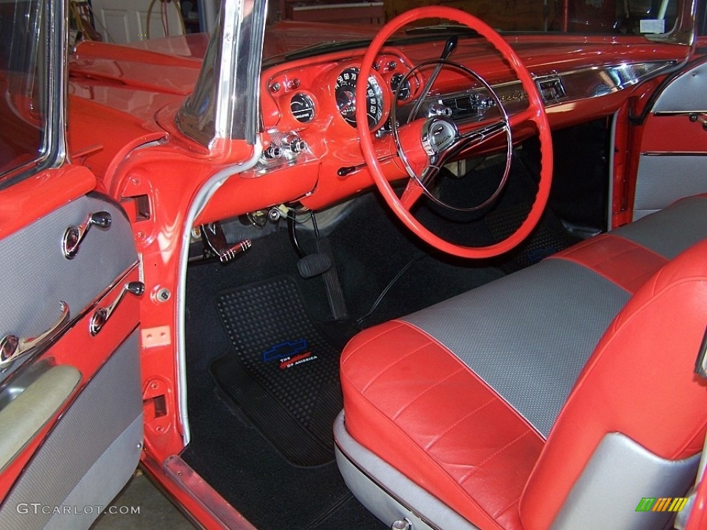 1957 Bel Air Convertible - Vermillion Red / Red/Silver photo #10