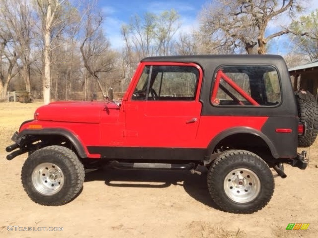 1979 CJ7 4x4 - Firecracker Red / Black photo #1