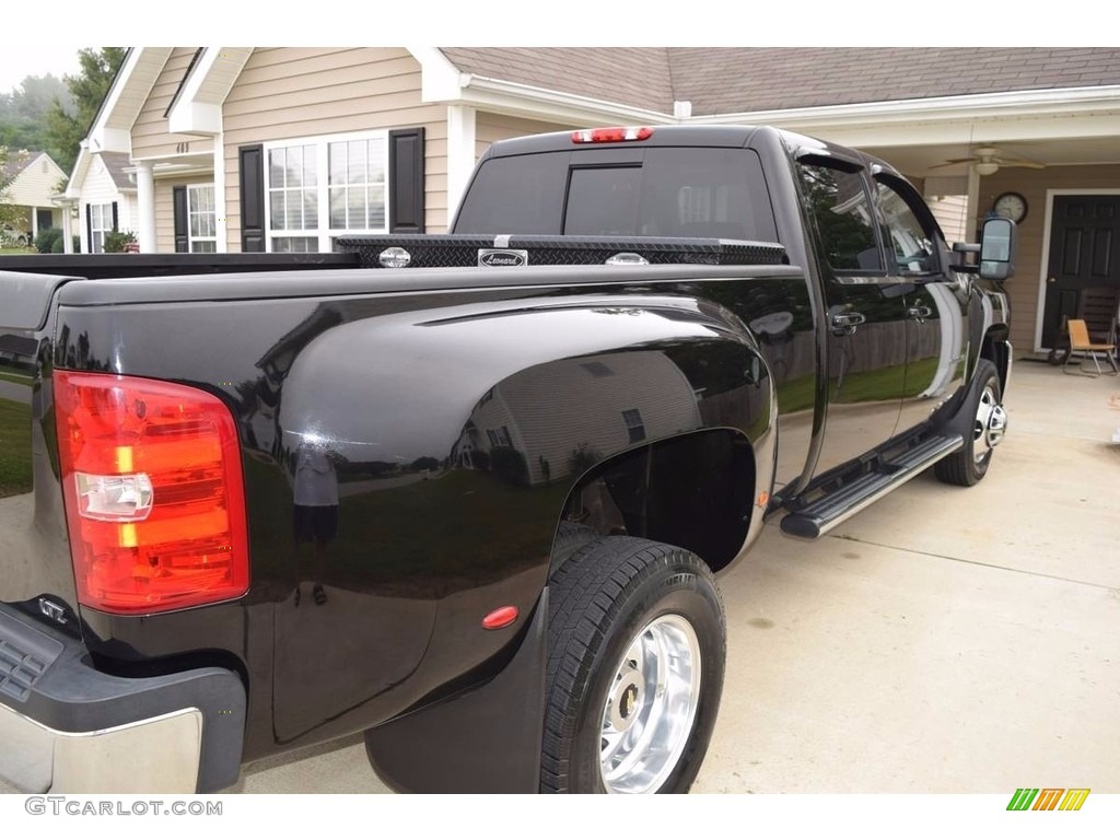 Black 2013 Chevrolet Silverado 3500HD LTZ Crew Cab 4x4 Dually Exterior Photo #138715062