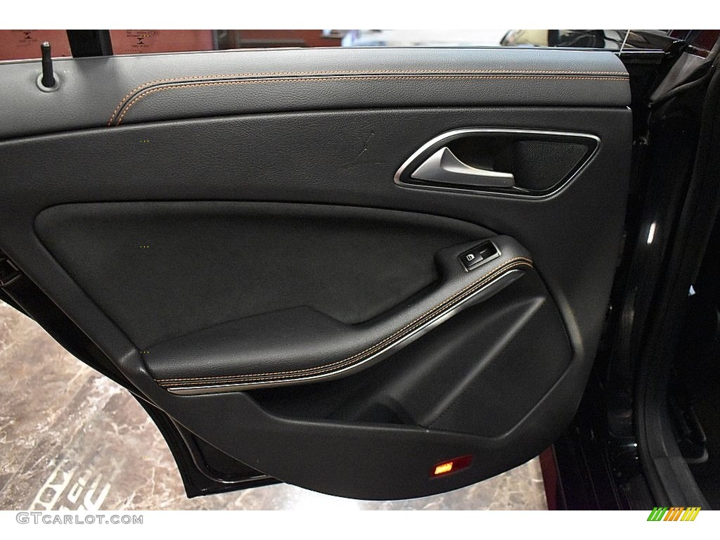 2016 Mercedes-Benz CLA 250 Black Orange/White Stripes Door Panel Photo #138715158