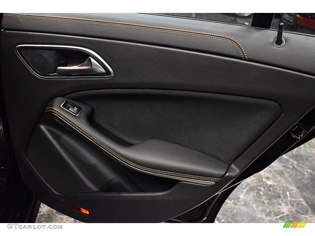 2016 Mercedes-Benz CLA 250 Black Orange/White Stripes Door Panel Photo #138715197
