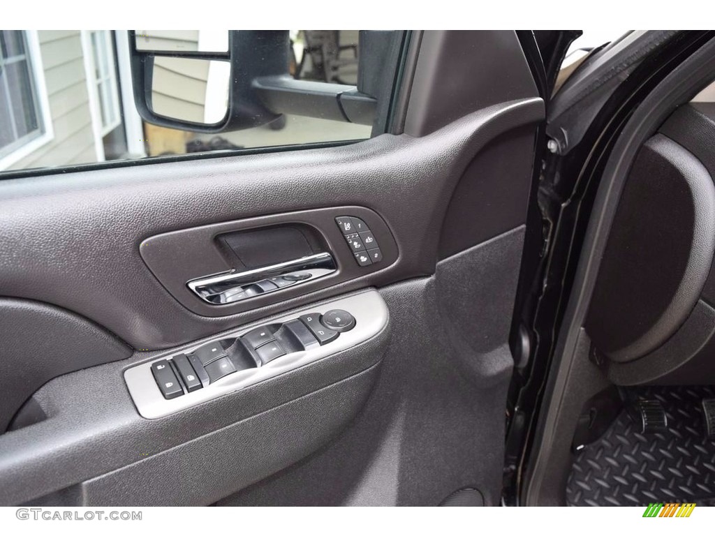 2013 Chevrolet Silverado 3500HD LTZ Crew Cab 4x4 Dually Ebony Door Panel Photo #138715383
