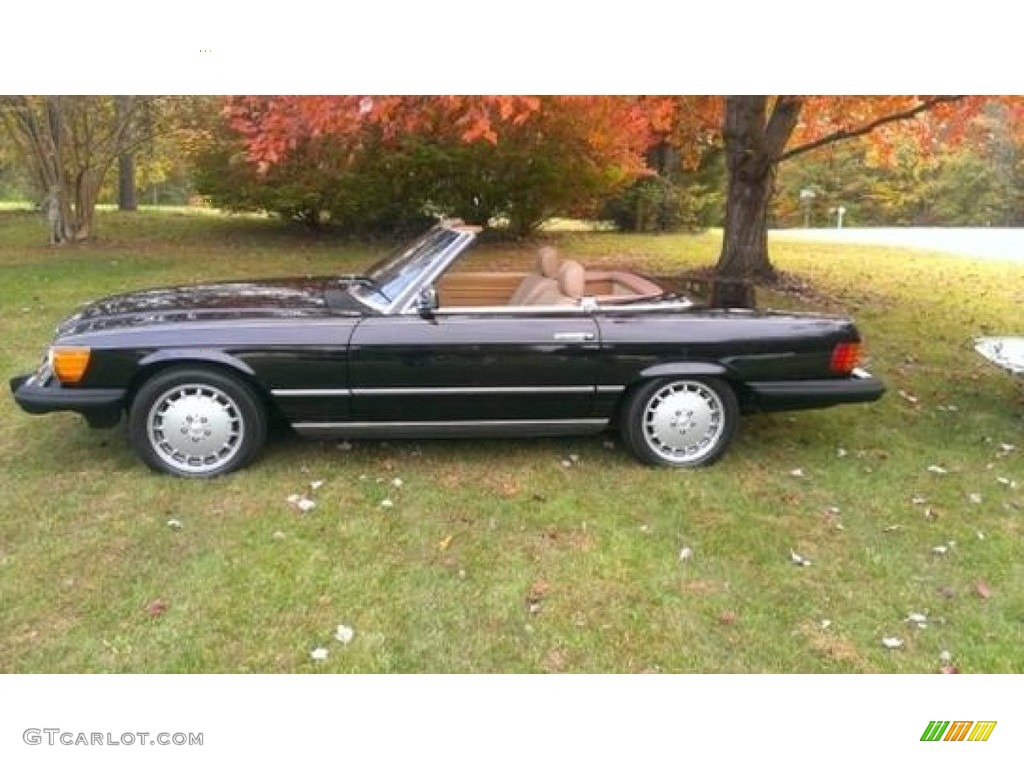 1985 SL Class 380 SL Roadster - Black / Parchment photo #3