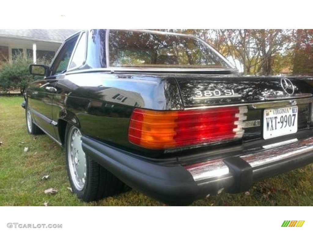 1985 SL Class 380 SL Roadster - Black / Parchment photo #4