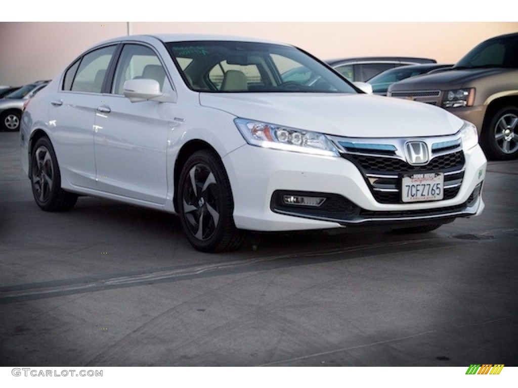 2014 Accord Plug-In Hybrid - White Orchid Pearl / Gray photo #1