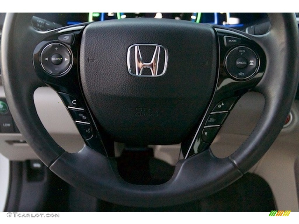 2014 Honda Accord Plug-In Hybrid Gray Steering Wheel Photo #138716715