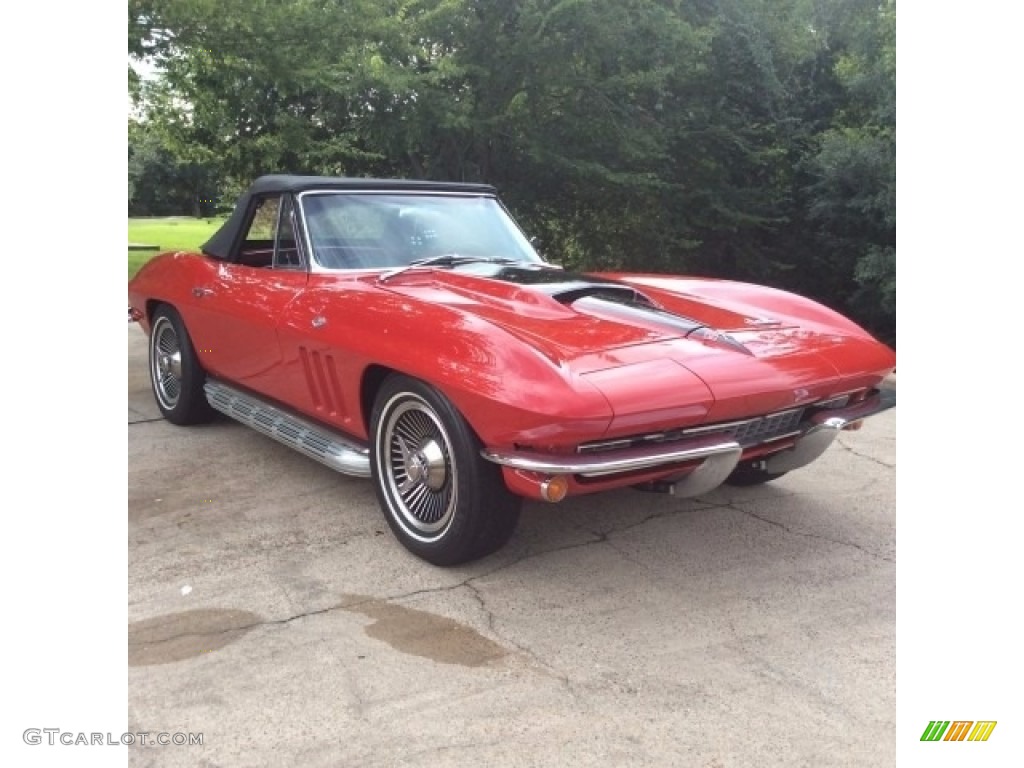 1966 Corvette Sting Ray Convertible - Rally Red / Black photo #1