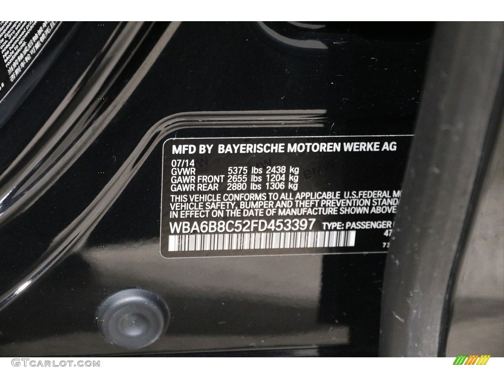 2015 6 Series 640i xDrive Gran Coupe - Black Sapphire Metallic / Black photo #21