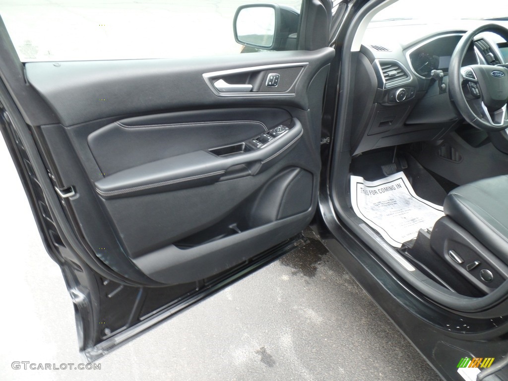 2015 Ford Edge Titanium AWD Ebony Door Panel Photo #138721446