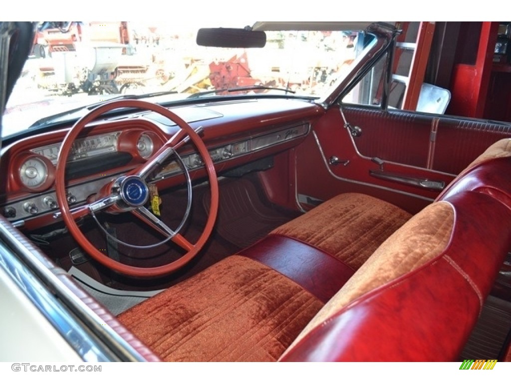 Red Interior 1964 Ford Galaxie 500 Sedan Photo #138722568