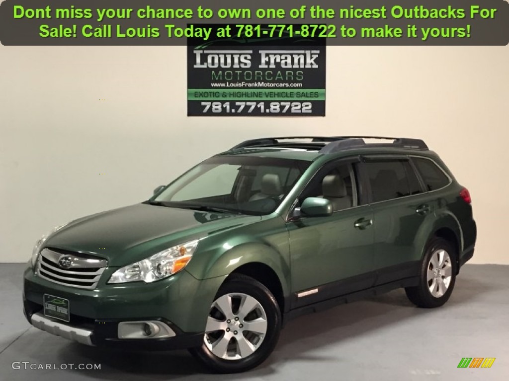 2010 Outback 2.5i Limited Wagon - Cypress Green Pearl / Warm Ivory photo #126