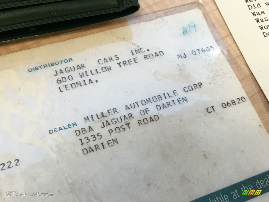 1987 Jaguar XJ XJ6 Window Sticker Photo #138725988