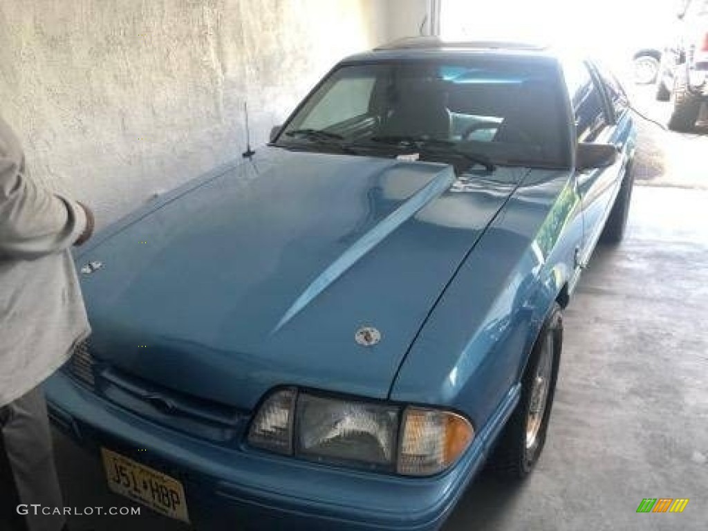 1989 Mustang LX 5.0 Coupe - Bright Regatta Blue Metallic / Black photo #1