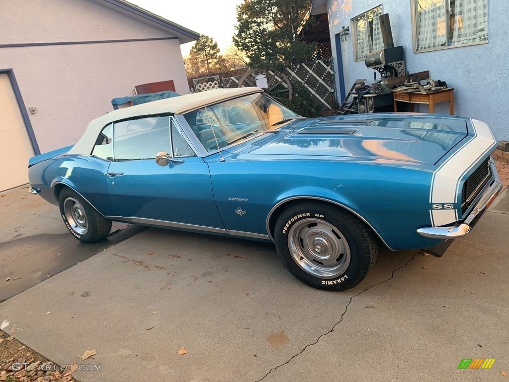 1967 Camaro SS Convertible - Marina Blue / Blue photo #11
