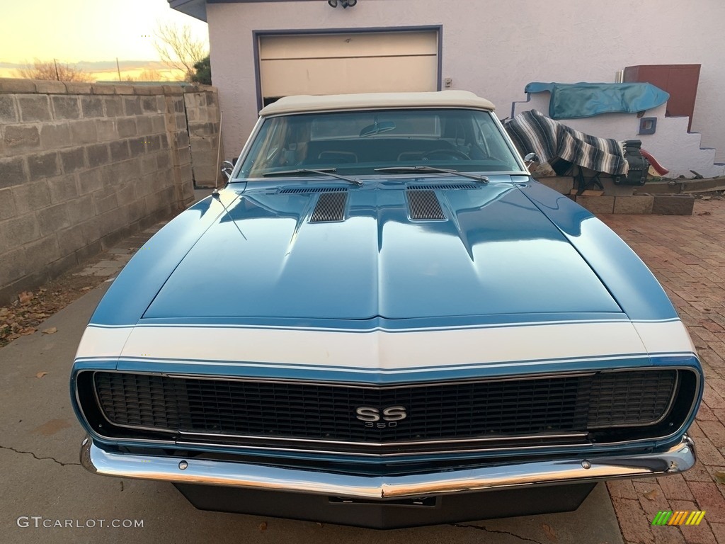 1967 Camaro SS Convertible - Marina Blue / Blue photo #22