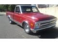 1968 Custom Dark Red Chevrolet C/K C10 Standard Regular Cab  photo #7