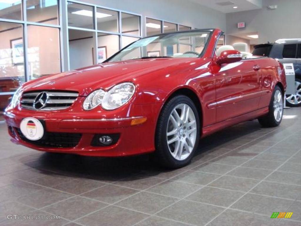 2008 CLK 350 Cabriolet - Mars Red / Stone photo #1