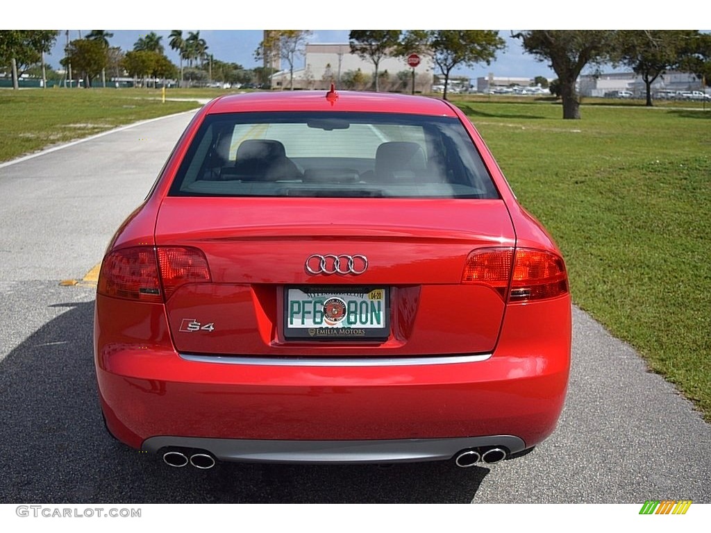 2008 S4 4.2 quattro Sedan - Brilliant Red / Black/Black photo #9