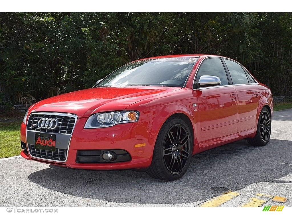 2008 S4 4.2 quattro Sedan - Brilliant Red / Black/Black photo #13