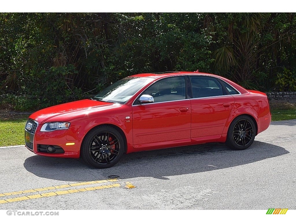 2008 S4 4.2 quattro Sedan - Brilliant Red / Black/Black photo #68