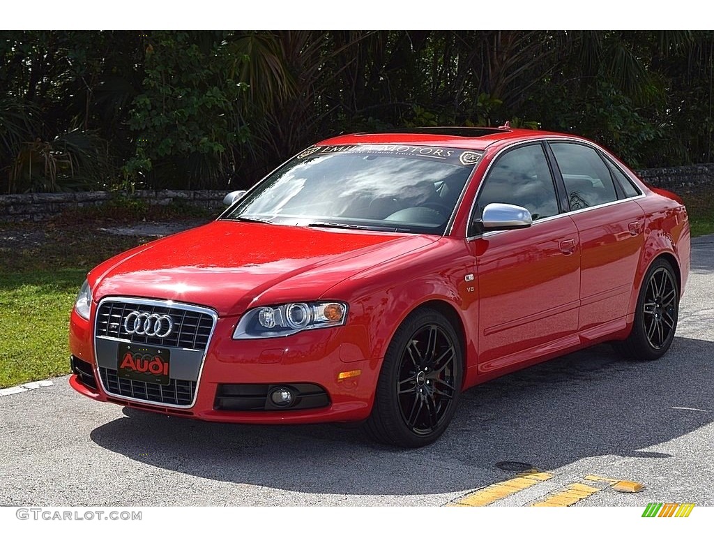 2008 S4 4.2 quattro Sedan - Brilliant Red / Black/Black photo #69