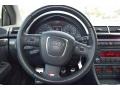 2008 Audi S4 Black/Black Interior Steering Wheel Photo