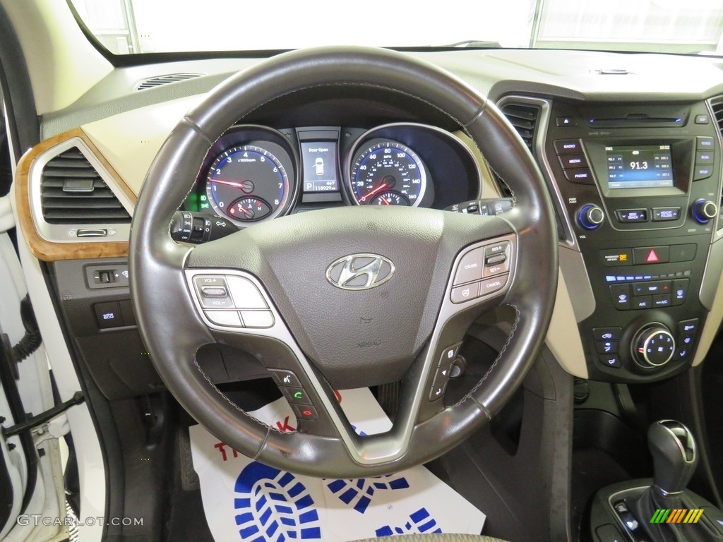 2014 Hyundai Santa Fe GLS AWD Beige Steering Wheel Photo #138735402