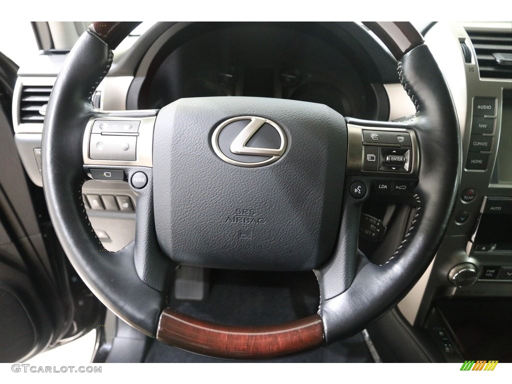 2018 Lexus GX 460 Luxury Black Steering Wheel Photo #138736653