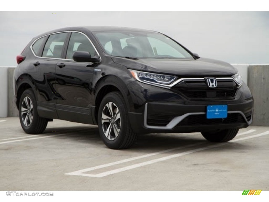 2020 CR-V LX AWD Hybrid - Crystal Black Pearl / Black photo #1