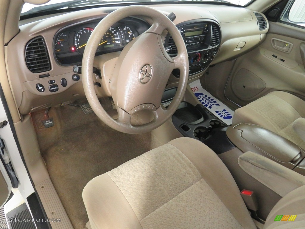 2004 Tundra SR5 Double Cab 4x4 - Natural White / Oak photo #17