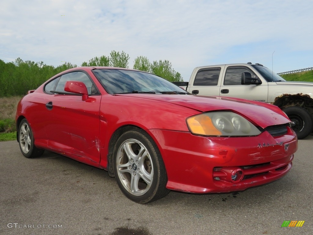 2003 Tiburon  - Rally Red / Black photo #1